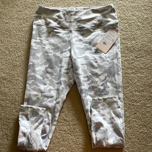 size large white and grey camo leggings TAG STILL ON